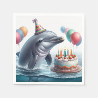 Guardanapo De Papel Dolphin Birthday