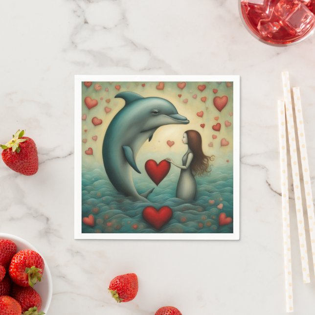 Guardanapo De Papel Dolphin Love 1 (Insitu)