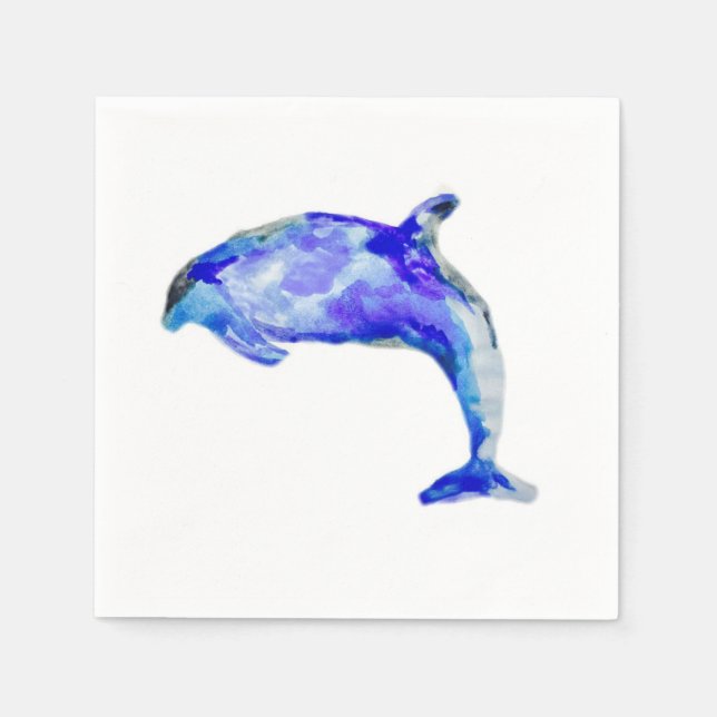 Guardanapo De Papel Dolphin Napkins Azul (Frente)