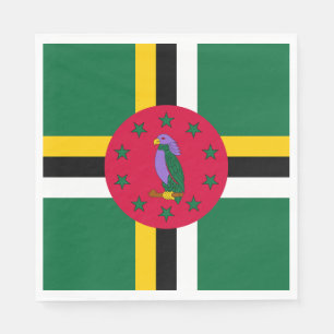 Guardanapo De Papel Dominica Flag