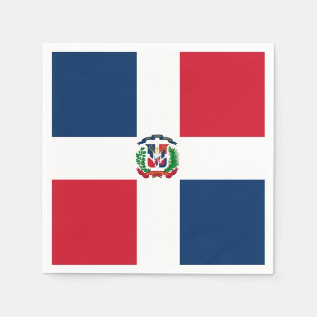 Guardanapo De Papel Dominican Republic flag Paper Napkin (Frente)