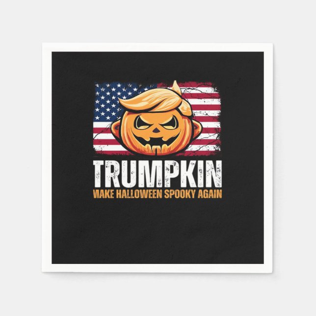 Guardanapo De Papel Donald Halloween - Trumpkin Torna o Halloween Louc (Frente)
