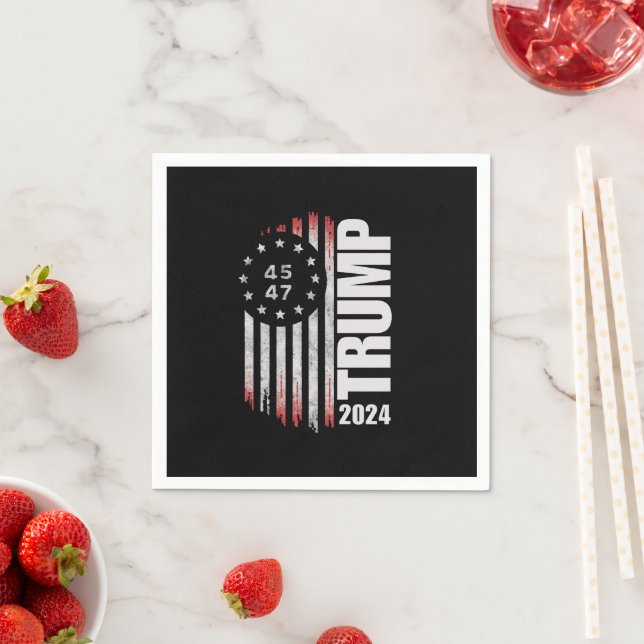 Guardanapo De Papel Donald Trump 2024 Votação 45 47 Americano (Insitu)