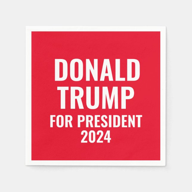 Guardanapo De Papel Donald Trump para o Presidente 2024 (Frente)