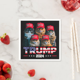 Guardanapo De Papel Donald Trump Torna Os Gatos Seguros Novamente Red