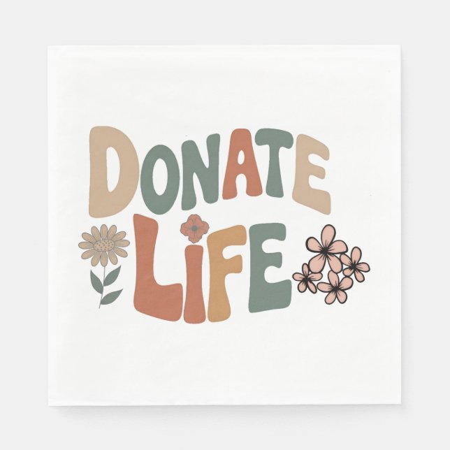 Guardanapo De Papel Donate Life BOHO (Frente)