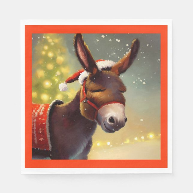 Guardanapo De Papel Donkey Natal 4 (Frente)