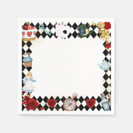 Guardanapo De Papel "Don't Be Late" Alice in ONEderland First Birthday