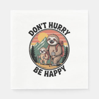 Guardanapo De Papel Don't Hurry, Be Happy Official Sloth Hiking Team