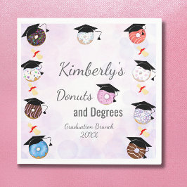 Guardanapo De Papel Donuts e Diplomas Café da Manhã de Graduação