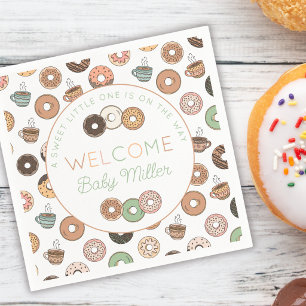 Guardanapo De Papel Donuts Sweet Little One Chamada Personalizada para