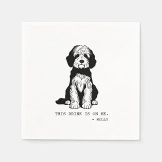 Guardanapo De Papel Doodle Cocktail Napkin