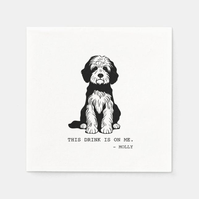 Guardanapo De Papel Doodle Cocktail Napkin (Frente)