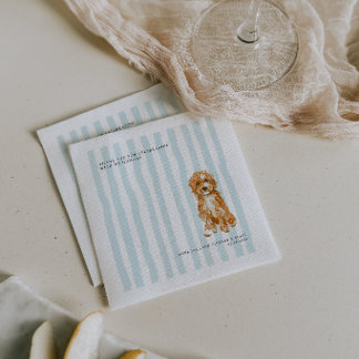 Guardanapo De Papel Doodle Dog | Personalized Pet Illustration Wedding