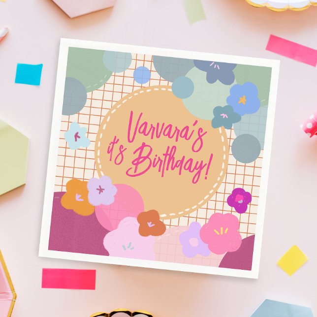 Guardanapo de Papel Dopamina de Aniversário Flor C (Criador carregado)