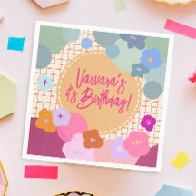 Guardanapo de Papel Dopamina de Aniversário Flor C
