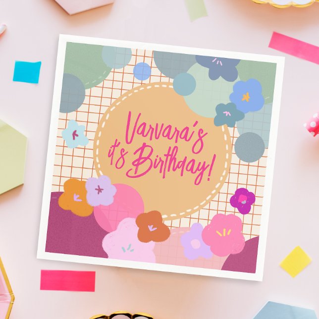 Guardanapo de Papel Dopamina de Aniversário Flor C (Criador carregado)