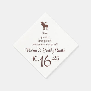 Guardanapo de papel dos alces marrons