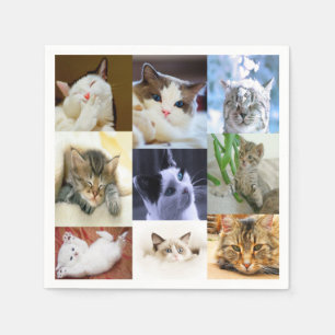 Guardanapo de papel dos amantes do gato