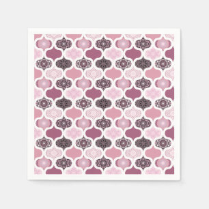 Guardanapo De Papel Dot Mandalas Ogee Rosa Dusky Papercraft