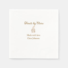 Guardanapo De Papel Dourada faísca trata padaria feita com nome de adi