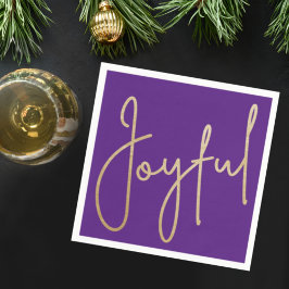 Guardanapo De Papel DOURADA Faux Foil JOYFUL em Roxo