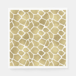 Guardanapo De Papel Dourada Giraffe Impressão