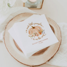 Guardanapo De Papel Dourada laranja Doce chá de fraldas de abóbora