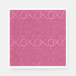 Guardanapo De Papel Dourada Rosa Girassol Glam XOXO Amor