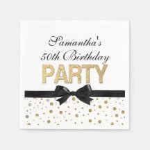 Dourada Sparkle Confetti 50ª Festa de aniversário
