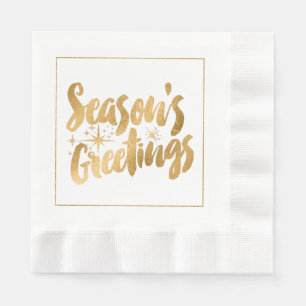 Guardanapo De Papel Douradas estações Saudações Papel Napkins