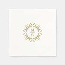 Dourado Casamento Monograma