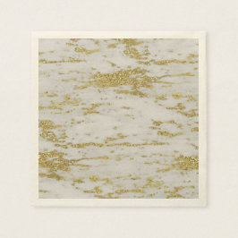 Guardanapo De Papel Dourado e mármore