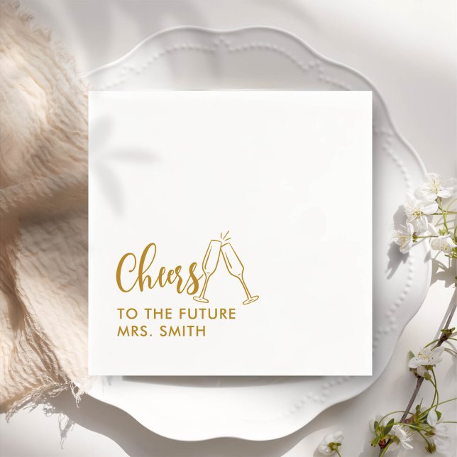 Guardanapo De Papel Dourado Futuro Sra. Chá de panela Modern (Criador carregado)