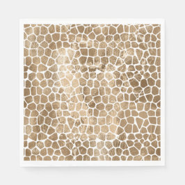 Guardanapo De Papel Dourado Glam Giraffe Impressão