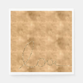 Guardanapo De Papel Dourado Glam Glitter Love