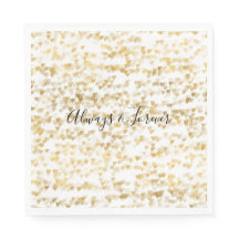 Dourado Glam Hearts Bokeh