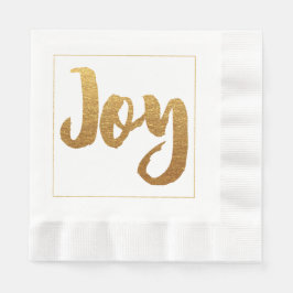 Guardanapo De Papel Dourado Joy Christmas Paper Napkins