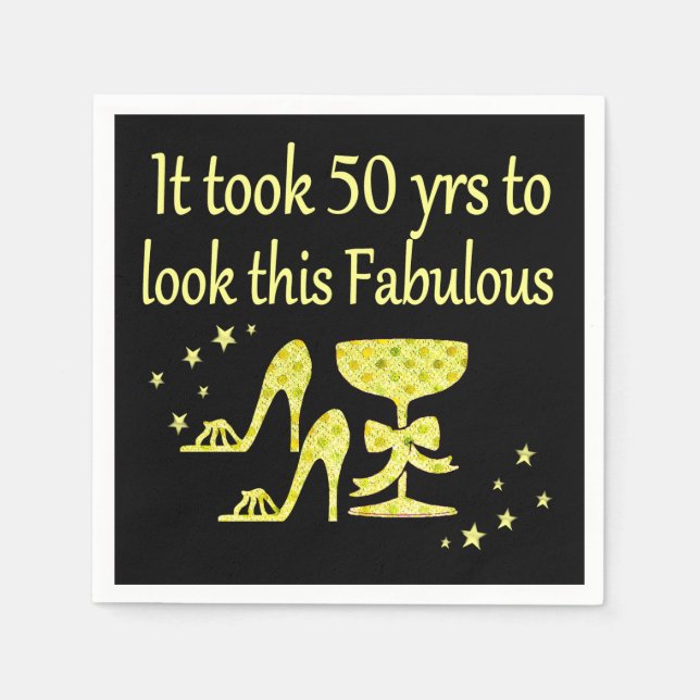 GUARDANAPO DE PAPEL DOURADO LEVOU 50 ANOS PARA OLHAR ESTE FABULOSO (Frente)