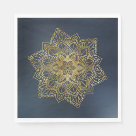 Guardanapo De Papel Dourado Mandala