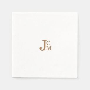 Guardanapo De Papel Dourado Monograma Casado Cocktail Napkins