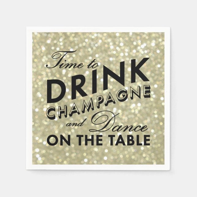 Guardanapo De Papel Dourado Napkin glamouroso (Frente)