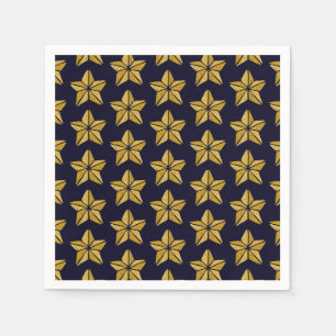 Guardanapo De Papel Dourado padrão das estrelas de Natal Napkins