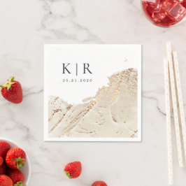 Guardanapo De Papel Dourado papel moderno de casamento texturizado Nap