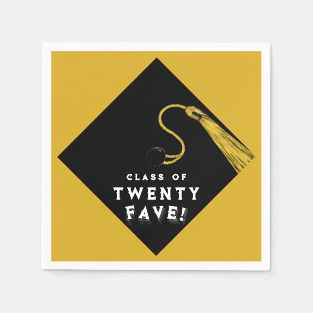 Guardanapo De Papel Dourado Partido Graduação 2025 (Frente)