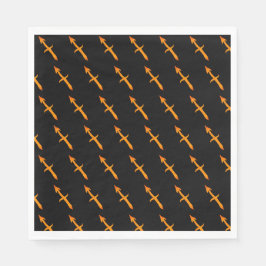 Guardanapo De Papel Dourado Sagitário - Símbolo de Astrologia Zodiaca