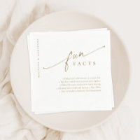 Dourado Simples Script Divertido Fatos Casamento