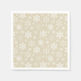 Guardanapo De Papel Dourado Snowflakes Paper Napkin