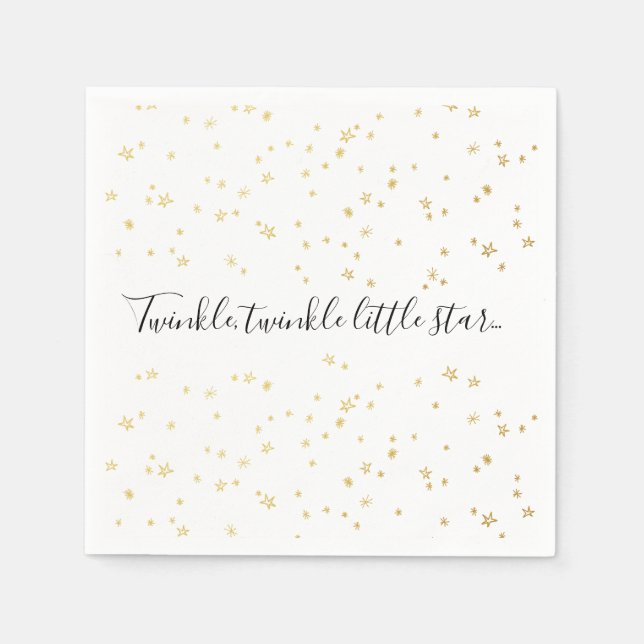 Guardanapo De Papel Dourado Twinkle Pequeno Papel de Chá de fraldas em (Frente)