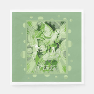 Guardanapo De Papel Dove Com Texto De Paz Celta Em Toneladas Verdes